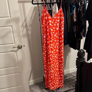 Forever 21 Red Floral Maxi Dress
